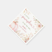 Kleine pompoen op de weg meisje Herfst Baby shower Servet (Hoek)