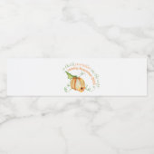 Kleine Pompoen op de Weg Neutraal Baby shower Waterfles Etiket (Enkel label)