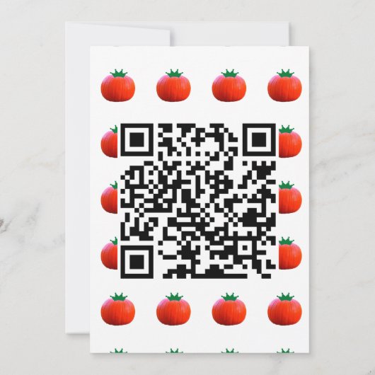 Kleine pompoen op de weg QR-code Baby shower Kaart (Achterkant)