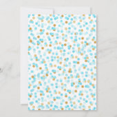 Kleine pompoen op de weg uitnodiging Blauw Goud (Achterkant)