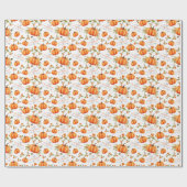 Kleine pompoen op de weg Waterverf Baby shower Cadeaupapier (Vlak)