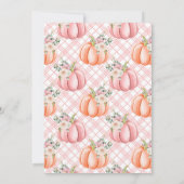 Kleine pompoen op haar manier Roze Floral Baby sho Kaart (Achterkant)