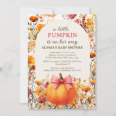 Kleine pompoen op haar weg boog herfst Baby shower Kaart (Voorkant)