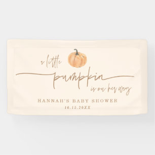 Kleine pompoen op haar weg Herfst Baby shower bann Spandoek