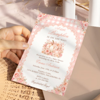 Kleine Pompoen op Weg Boog Baby Shower Kaart