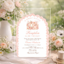 Kleine Pompoen Op Weg Boog Meisje Baby Shower