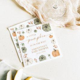 Kleine Pompoen Op Weg Herfst Baby Borrel Servet