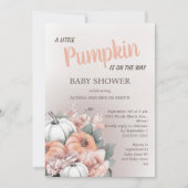 Kleine pompoen op weg Herfst herfst Baby shower Kaart (Voorkant)