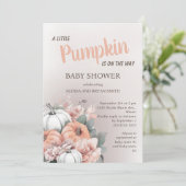 Kleine pompoen op weg Herfst herfst Baby shower Kaart (Staand voorkant)