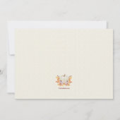 Kleine Pompoen Op Weg Koppel Baby Shower Foto Kaart (Achterkant)