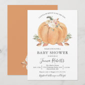 Kleine pompoen op weg naar Baby shower Kaart (Voorkant / Achterkant)