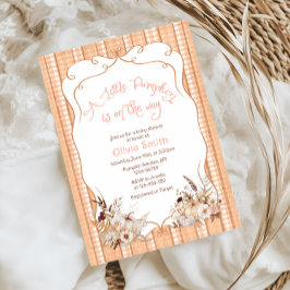 Kleine pompoen op weg naar Baby shower Kaart