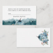 Kleine pompoen op weg naar een blauwe luieraffle informatiekaartje (Voorkant / Achterkant)