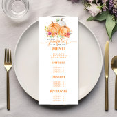 Kleine pompoen op weg naar Herfst Floral Baby show Menu