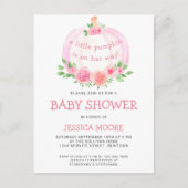 Kleine pompoen op weg naar het Baby shower Uitnodiging Briefkaart (Voorkant)