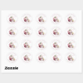 Kleine pompoen op weg naar roze Baby shower Ronde Sticker (Vel)