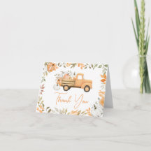 Kleine Pompoen Oranje Truck Herfst Baby Shower