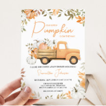 Kleine Pompoen Oranje Truck Herfst Baby Shower
