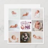 kleine pompoen paars 1 verjaardag multi foto (Voorkant / Achterkant)