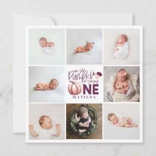 kleine pompoen paars 1 verjaardag multi foto