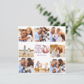 kleine pompoen paars roze florale multi-foto (Staand voorkant)