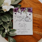 Kleine Pompoen Paarse Bloemen Verjaardag Kaart