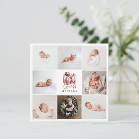 kleine pompoen paarse verjaardag multi-foto (Staand voorkant)