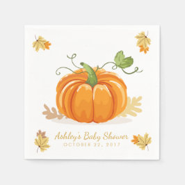 Kleine pompoen papier servet Herfst baby shower ve