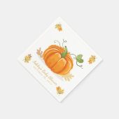 Kleine pompoen papier servet Herfst baby shower ve (Hoek)