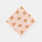 Kleine pompoen papieren servetten (Hoek)