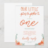 KLEINE POMPOEN PARTY INVITE KAART (Voorkant / Achterkant)