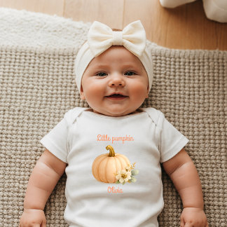 Kleine Pompoen Persoonlijk Geschenk Pasgeborene Romper