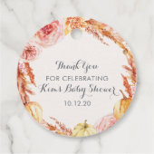 Kleine pompoen pop het als ze poppen wijn labels (Achterkant)