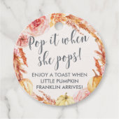 Kleine pompoen pop het als ze poppen wijn labels (Voorkant)