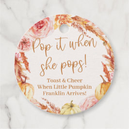 Kleine pompoen Poppen het als ze poppen met FAVOR- Bedankjes Labels