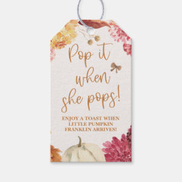 Kleine pompoen poppen het als ze poppen met FAVOR- Cadeaulabel