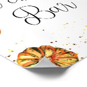 Kleine pompoen Poster met warme chocolade (Hoek)