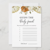 Kleine pompoen raden de Baby voedsel spel Kaart (Voorkant)