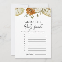 Kleine pompoen raden de Baby voedsel spel Kaart