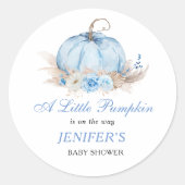 Kleine Pompoen Ronde Sticker (Voorkant)