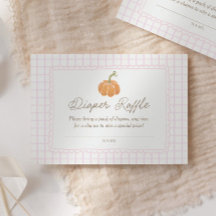 Kleine Pompoen Roze Baby Shower Luier Raffle