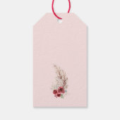 Kleine Pompoen Roze Baby shower Marsala labels Cadeaulabel (Achterkant)