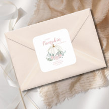 Kleine Pompoen Roze Bloemige Baby Shower