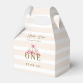 Kleine Pompoen Roze Bow Rozen 1e Elegante Verjaard Bedankdoosjes (Voorkant Zijde)