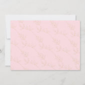 Kleine Pompoen Roze Goud Herfst Meisje Baby Shower Kaart (Achterkant)