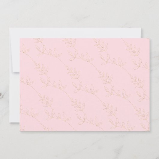 Kleine Pompoen Roze Goud Herfst Meisje Baby Shower Kaart (Achterkant)