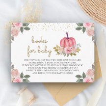 Kleine Pompoen Roze Gouden Bloemen Boek Verzoek