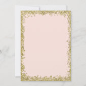 Kleine Pompoen Roze Gouden Glitter Herfst Baby Sho Kaart (Achterkant)