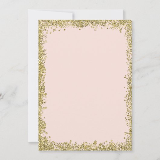 Kleine Pompoen Roze Gouden Glitter Herfst Baby Sho Kaart (Achterkant)