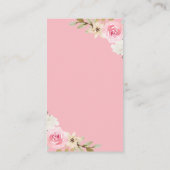 Kleine pompoen roze goudkleurige houtluier Raffle Informatiekaartje (Achterkant)